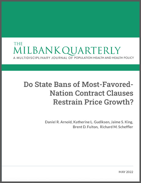 Do State Bans of Most-Favored-Nation Contract Clauses Restrain Price Growth? Evidence From Hospital Prices